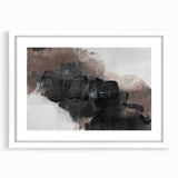 Earthen Harmony Abstracts - Textured Abstract Art in Black and Beige