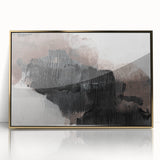 Earthen Harmony Abstracts - Textured Abstract Art in Black and Beige