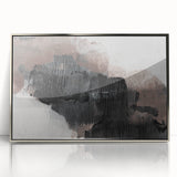Earthen Harmony Abstracts - Textured Abstract Art in Black and Beige