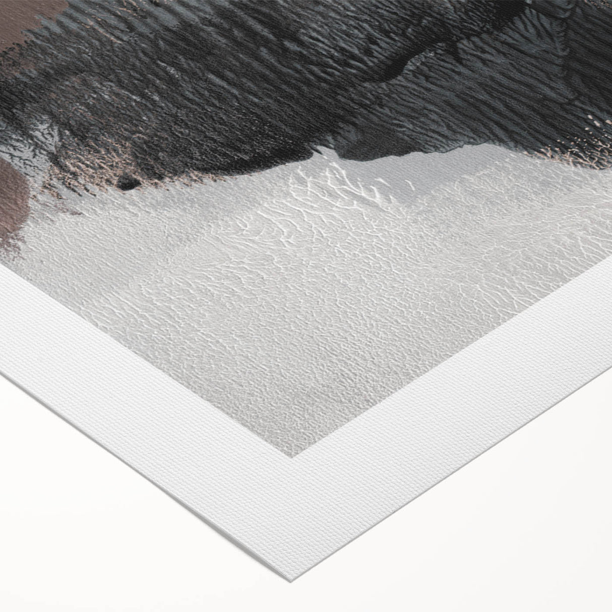 Earthen Harmony Abstracts - Textured Abstract Art in Black and Beige
