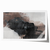 Earthen Harmony Abstracts - Textured Abstract Art in Black and Beige