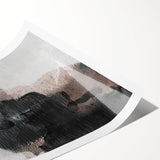 Earthen Harmony Abstracts - Textured Abstract Art in Black and Beige