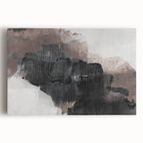 Earthen Harmony Abstracts - Textured Abstract Art in Black and Beige