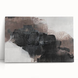 Earthen Harmony Abstracts - Textured Abstract Art in Black and Beige