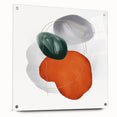 Modern Geometric Wall Decor – Orange, Forest Green & Gray Abstract