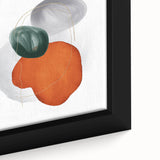Modern Geometric Wall Decor – Orange, Forest Green & Gray Abstract