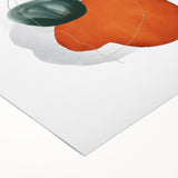 Modern Geometric Wall Decor – Orange, Forest Green & Gray Abstract