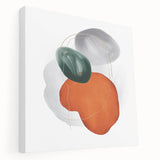 Modern Geometric Wall Decor – Orange, Forest Green & Gray Abstract
