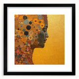 Floral Abstract Figurative Wall Art – Golden Serenity