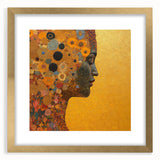 Floral Abstract Figurative Wall Art – Golden Serenity