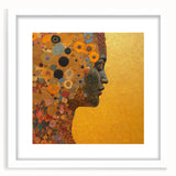 Floral Abstract Figurative Wall Art – Golden Serenity