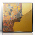 Floral Abstract Figurative Wall Art – Golden Serenity