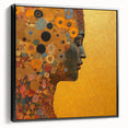 Floral Abstract Figurative Wall Art – Golden Serenity