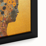 Floral Abstract Figurative Wall Art – Golden Serenity