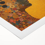 Floral Abstract Figurative Wall Art – Golden Serenity