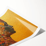 Floral Abstract Figurative Wall Art – Golden Serenity