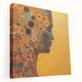 Floral Abstract Figurative Wall Art – Golden Serenity
