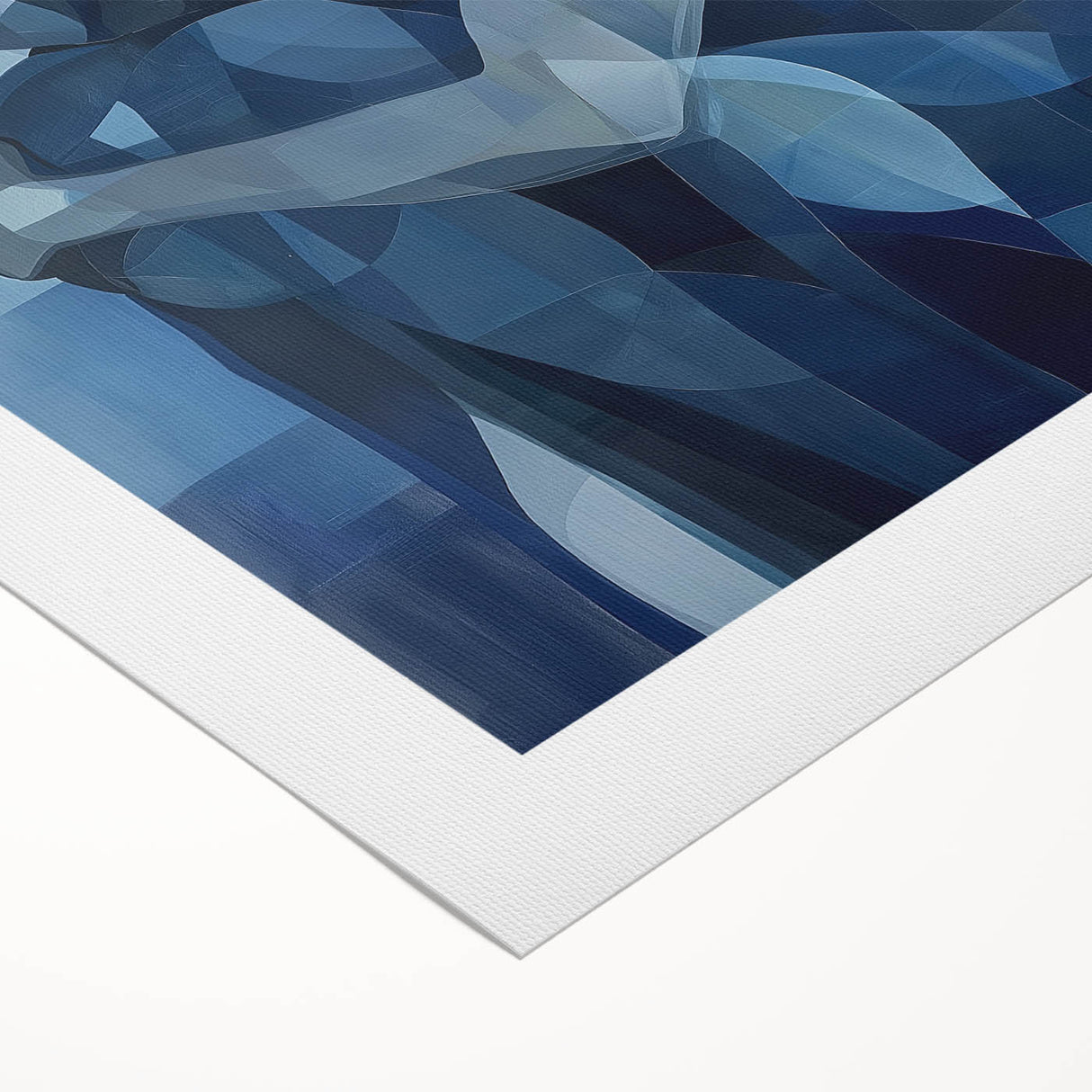 Emotional Abstract Figurative Wall Art – Embrace in Blue
