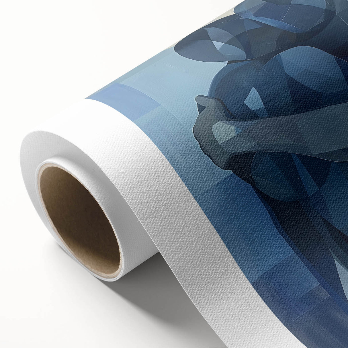 Emotional Abstract Figurative Wall Art – Embrace in Blue