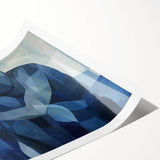 Emotional Abstract Figurative Wall Art – Embrace in Blue