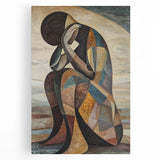 Expressive Abstract Figurative Wall Art – Contemplative Form