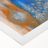 Fluid Abstract Wall Art – Blue & Gold Modern Acrylic Canvas Print