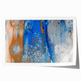 Fluid Abstract Wall Art – Blue & Gold Modern Acrylic Canvas Print