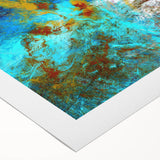 High Contrast Abstract Painting in Blue and Plum – Modern Wall Art