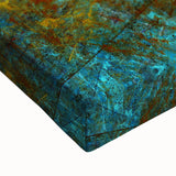 High Contrast Abstract Painting in Blue and Plum – Modern Wall Art