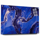 Upscale Abstract Art Collection – Royal Blue & Gold Canvas