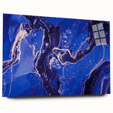 Upscale Abstract Art Collection – Royal Blue & Gold Canvas
