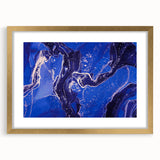 Upscale Abstract Art Collection – Royal Blue & Gold Canvas