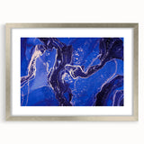 Upscale Abstract Art Collection – Royal Blue & Gold Canvas