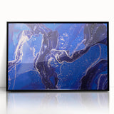 Upscale Abstract Art Collection – Royal Blue & Gold Canvas