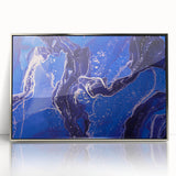 Upscale Abstract Art Collection – Royal Blue & Gold Canvas