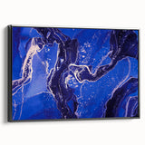 Upscale Abstract Art Collection – Royal Blue & Gold Canvas