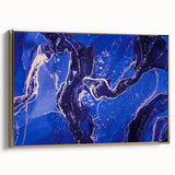 Upscale Abstract Art Collection – Royal Blue & Gold Canvas