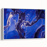 Upscale Abstract Art Collection – Royal Blue & Gold Canvas
