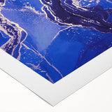 Upscale Abstract Art Collection – Royal Blue & Gold Canvas