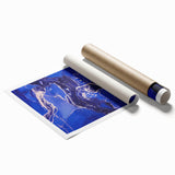 Upscale Abstract Art Collection – Royal Blue & Gold Canvas