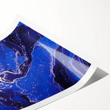 Upscale Abstract Art Collection – Royal Blue & Gold Canvas