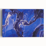 Upscale Abstract Art Collection – Royal Blue & Gold Canvas