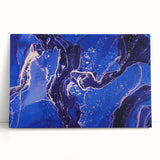 Upscale Abstract Art Collection – Royal Blue & Gold Canvas
