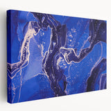 Upscale Abstract Art Collection – Royal Blue & Gold Canvas