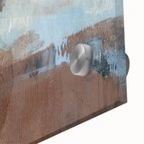 Earthen Harmony Abstracts - Serene Abstract Art in Earthy Brown and Blue