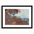 Earthen Harmony Abstracts - Serene Abstract Art in Earthy Brown and Blue