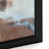 Earthen Harmony Abstracts - Serene Abstract Art in Earthy Brown and Blue