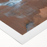 Earthen Harmony Abstracts - Serene Abstract Art in Earthy Brown and Blue