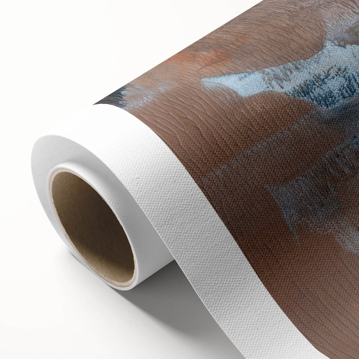 Earthen Harmony Abstracts - Serene Abstract Art in Earthy Brown and Blue