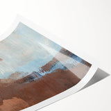 Earthen Harmony Abstracts - Serene Abstract Art in Earthy Brown and Blue